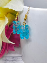 Load image into Gallery viewer, Blue, Clear Mini  Bear Earrings - Cute  Playful Accessories for a Sweet Style
