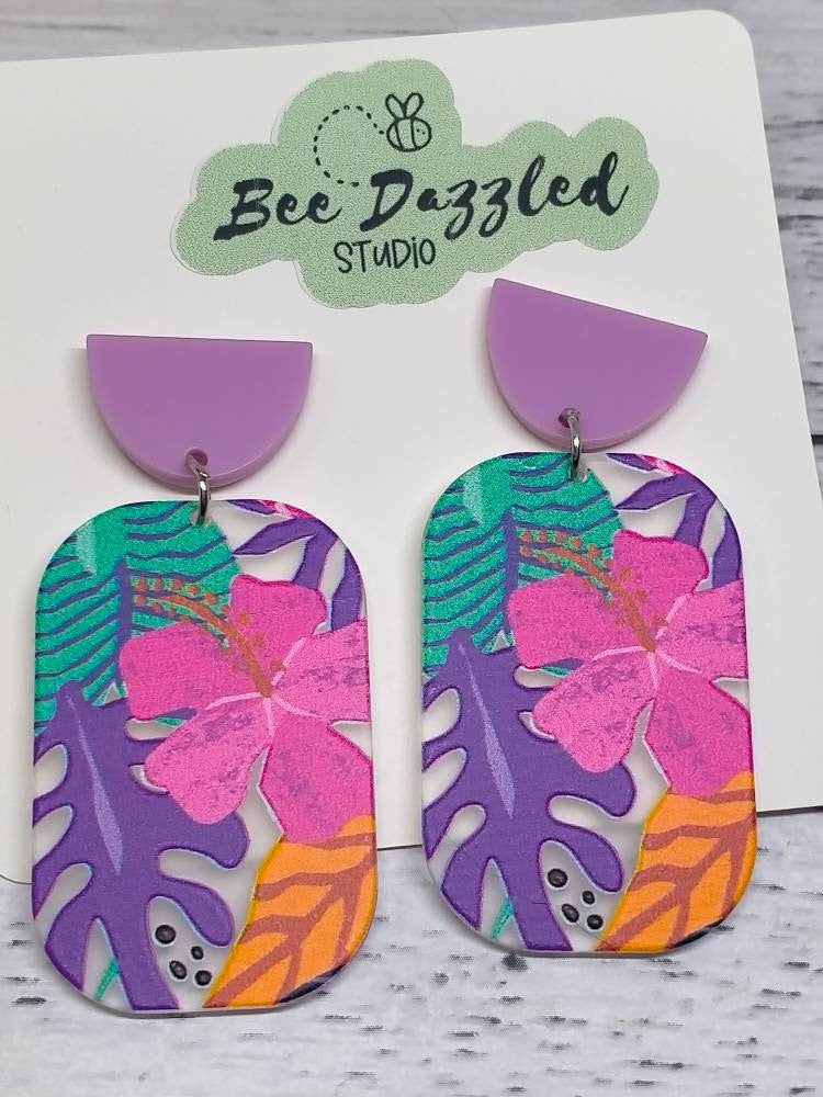 Tropical Fantasy Earrings - Statement Jewellery - Beach Inspired