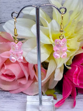 Load image into Gallery viewer, Pale Pink Transparent Mini Bear Earrings - Cute and Trendy Accessory
