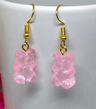 Load image into Gallery viewer, Pale Pink Transparent Mini Bear Earrings - Cute and Trendy Accessory
