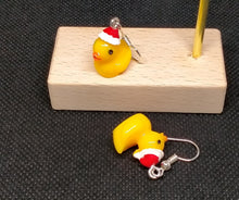 Load image into Gallery viewer, Christmas Duckies Earrings - Holiday Festive Dangles
