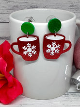 Load image into Gallery viewer, Christmas Mug Earrings - Festive Holiday Jewelry
