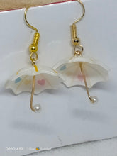 Load image into Gallery viewer, Love Heart Umbrella Earrings - Cute Rainy Day Jewellery
