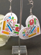 Load image into Gallery viewer, Teacher Earrings - Faux Leather - Stylish and Lightweight
