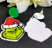 Load image into Gallery viewer, Christmas Grinch Earrings - Fun Holiday Jewellery
