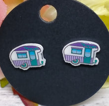 Load image into Gallery viewer, Acrylic Caravan Studs, assorted colours and designs.
