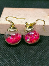 Load image into Gallery viewer, Scarlet Glitter Star Bauble Earrings - Novelty Statement Jewelry
