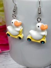 Load image into Gallery viewer, Scooting Ducks Earrings - Novelty Animal Jewelry
