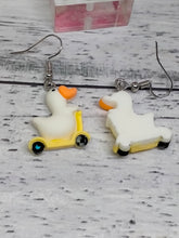 Load image into Gallery viewer, Scooting Ducks Earrings - Novelty Animal Jewelry
