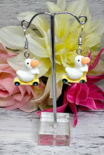 Load image into Gallery viewer, Scooting Ducks Earrings - Novelty Animal Jewelry
