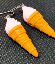 Load image into Gallery viewer, Novelty Ice Cream Cone Earrings - Fun Summer Dessert
