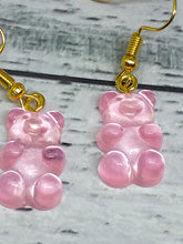 Load image into Gallery viewer, Pale Pink Transparent Mini Bear Earrings - Cute and Trendy Accessory
