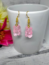 Load image into Gallery viewer, Pale Pink Transparent Mini Bear Earrings - Cute and Trendy Accessory
