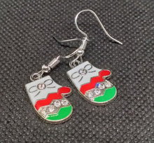 Load image into Gallery viewer, Colorful Mitten Christmas Earrings - Fun Holiday Accessories
