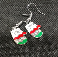 Load image into Gallery viewer, Colorful Mitten Christmas Earrings - Fun Holiday Accessories
