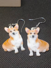 Load image into Gallery viewer, Corgi Earrings - Cute  Quirky Corgi Dog Novelty Jewelry
