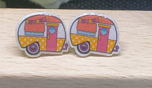 Load image into Gallery viewer, Acrylic Caravan Studs, assorted colours and designs.
