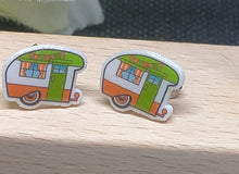 Load image into Gallery viewer, Acrylic Caravan Studs, assorted colours and designs.
