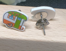 Load image into Gallery viewer, Acrylic Caravan Studs, assorted colours and designs.
