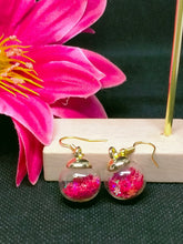 Load image into Gallery viewer, Scarlet Glitter Star Bauble Earrings - Novelty Statement Jewelry
