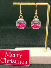 Load image into Gallery viewer, Scarlet Glitter Star Bauble Earrings - Novelty Statement Jewelry
