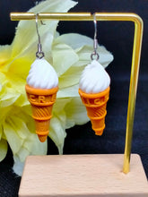 Load image into Gallery viewer, Novelty Ice Cream Cone Earrings - Fun Summer Dessert
