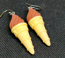 Load image into Gallery viewer, Novelty Ice Cream Cone Earrings - Fun Summer Dessert
