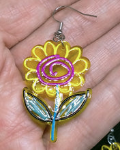 Load image into Gallery viewer, Sunflower Dangle Earrings - Handmade Floral Jewelry
