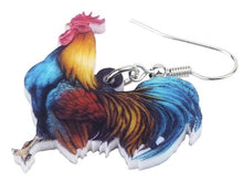 Load image into Gallery viewer, Acrylic Rooster Novelty Earrings. Style C
