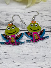 Load image into Gallery viewer, Colorful Acrylic Frog Earrings - Novelty Jewelry
