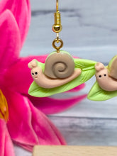 Load image into Gallery viewer, Snail Resin Earrings - Novelty Dangle Jewelry
