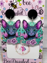 Load image into Gallery viewer, Gothic Cats dangle earrings
