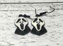 Load image into Gallery viewer, Enamel Ghost Face Dangle Earrings - Novelty Halloween Jewelry
