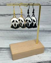 Load image into Gallery viewer, Enamel Ghost Face Dangle Earrings - Novelty Halloween Jewelry
