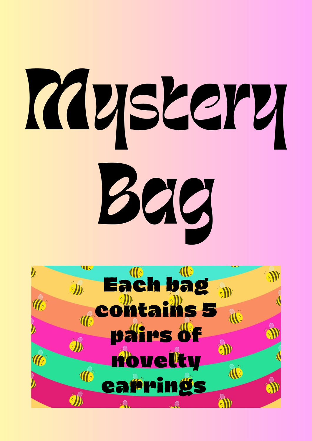 Novelty Earring Surprise Bag - Fun Mystery Gift Set  - Great for Gifting or Treating Yourself