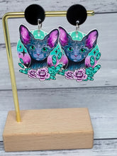 Load image into Gallery viewer, Gothic Cats dangle earrings
