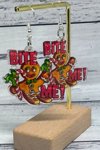 Load image into Gallery viewer, Gingerbread Men Earrings - Whimsical Acrylic Jewelry
