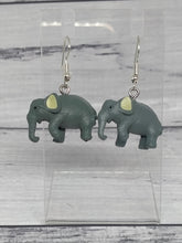 Load image into Gallery viewer, Elephant Dangle Earrings - Cute Animal Jewellery
