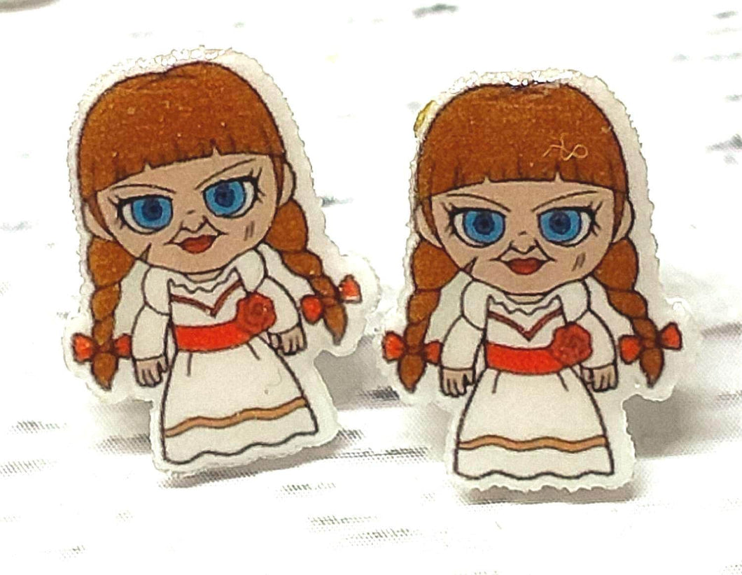 Horror doll  Earrings - Statement Studs